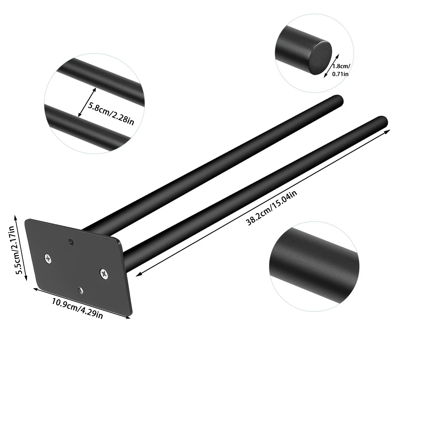 Towel Rack Towel Holder Stainless Steel Towel Holder Wall Mounted Bathroom Towel Rack Double Bar Clothes Shelf Holder Hanger Bathroom Organizer
