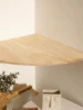 Wall Corner Shelves Wood Floating Wall Shelf Round End Wall Mounted Floating Corner Shelf for Bedroom Living Room and Kitchen 4