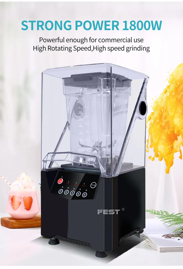 Fest Frappe Maker High Speed Smoothie Maker Blender Red Kitchen Equipment  Fruit Mixer Blender With Blimp Cover - Food Processor Parts - AliExpress