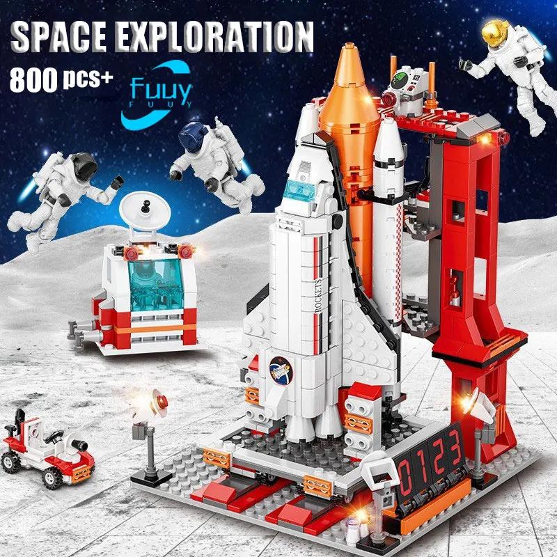 

Children DIY Creative Space Agency Building Blocks Mini Bricks Astronauts Rocket For Kids Toys Educational Birthday Gifts