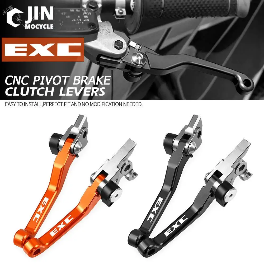 Motorcycle Brake Lever Motocross Clutch Lever Kit For EXC 125 200 250 300 350 400 450 500 525 530EXC Motorcycle Foldable Pivot Dirt Bike Brake Clutch Levers Cable Lever Handle