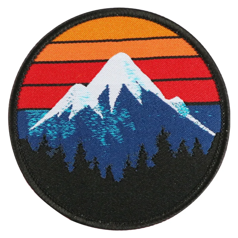 1개 레트로 70년대 산악 패치 다리미 부착/바느질 부착 가능 - 배낭, 재킷 및 ..