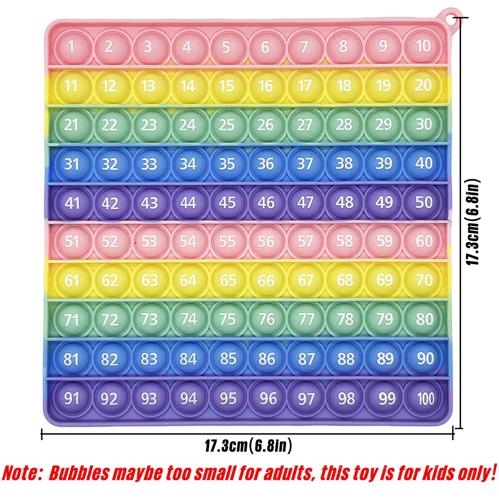 1-100 Numbers Counting Math Games Pop Fidget Toys, Digits Figures Learning Practice Board Games, Christmas Gifts for Kids