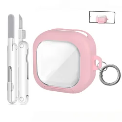 Shock - Resistant Protective Earbud Case with Secure Lock and Holder - SAM Buds4 Buds4 Pro (Pink with Pen)