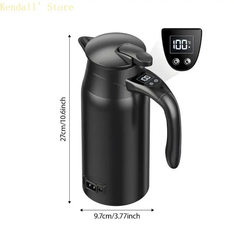 3XUB 급속 가열 기술 자동차 주전자 800ml 트럭용 디지털 온도 디스플레이