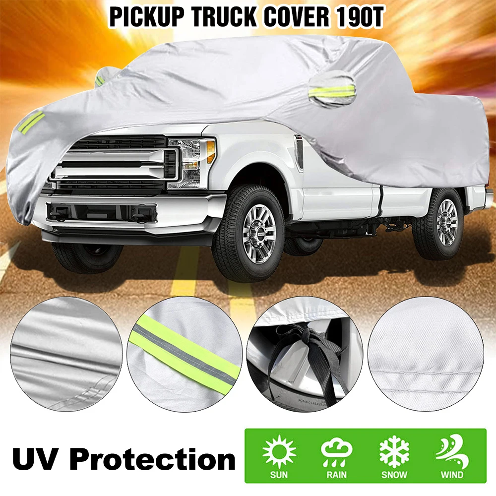 Truck Cover, All Season Car Cover for Pickup Truck, Against Dust, Debris, Windproof UV Protection 170T Replacement