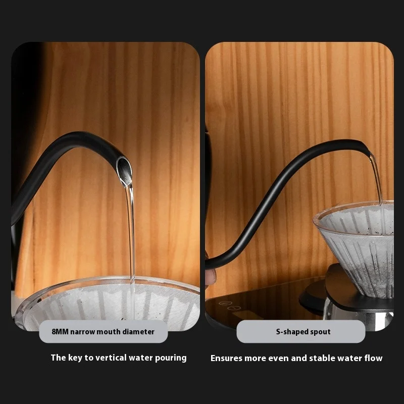 Stainless Steel Electric Kettle with Gooseneck for Pour Over Coffee