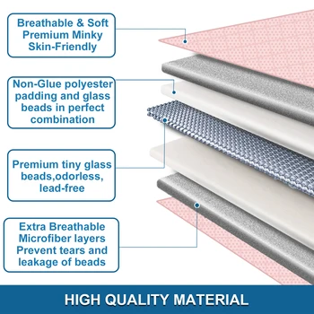 Pink Breathable Soft Minky Weighted Throw Blanket for All Season Single Double Couple Weighted Haveay Blanket with Glass Beads 5