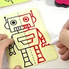 Cute Cartoon Lattice Symmetrical Drawing Toys Fine Motor Skill Write & Wipe Pen Control Children's Novelty Learning Boards Toys 4