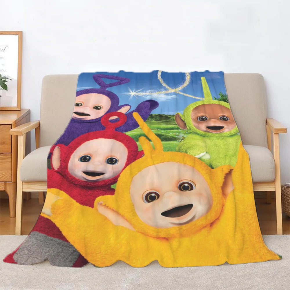 Teletubbies Knee Blanket Throw Sofa Blankets Characters Thermal Blankets for Bed Blanket 150cm X 200cm Home and Decoration Nap & 3