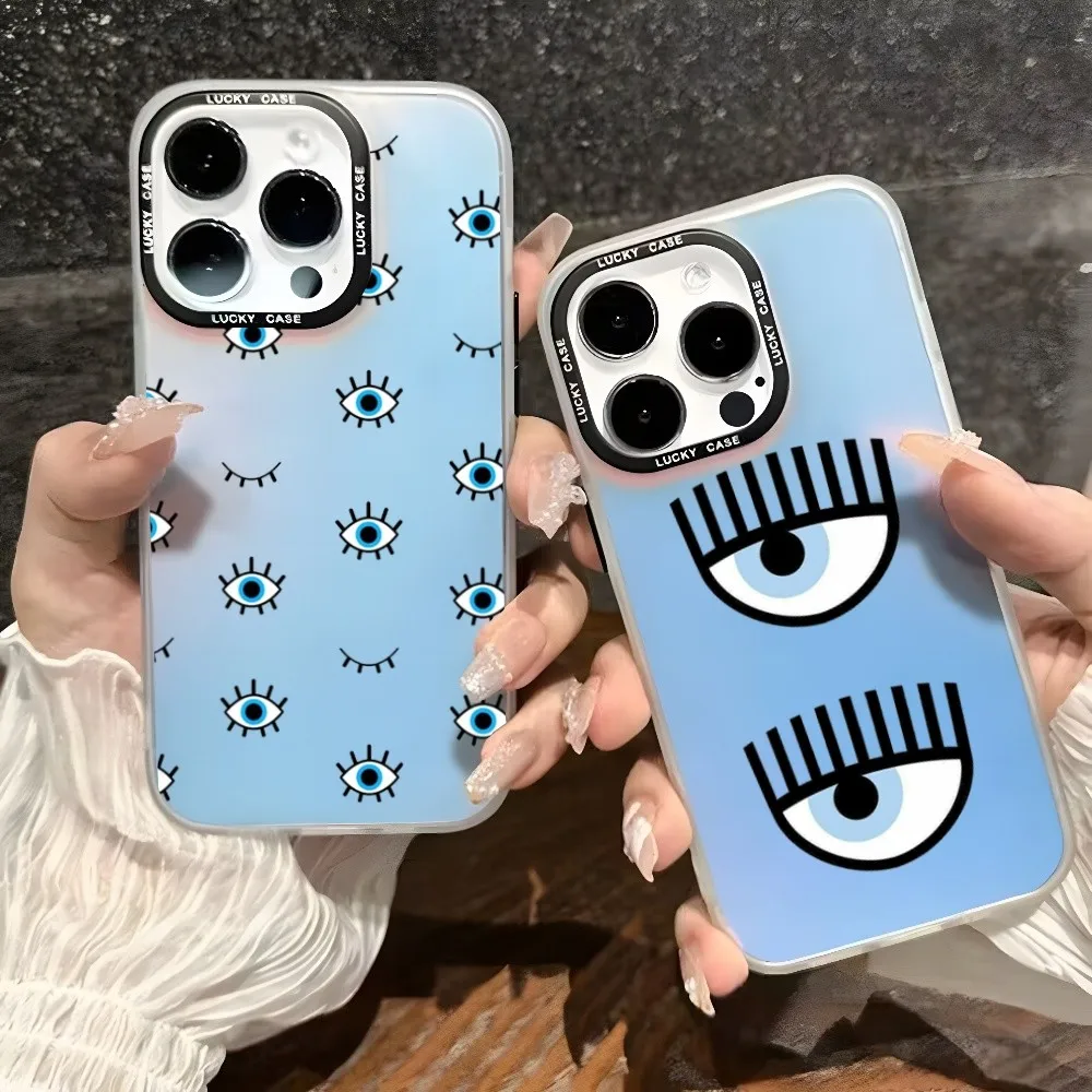 Custodia Per Telefono B-Blue E-Evil E-Eyes Per Iphone 8 11 12 13 14 15 Pro Max Mini Plus Cover