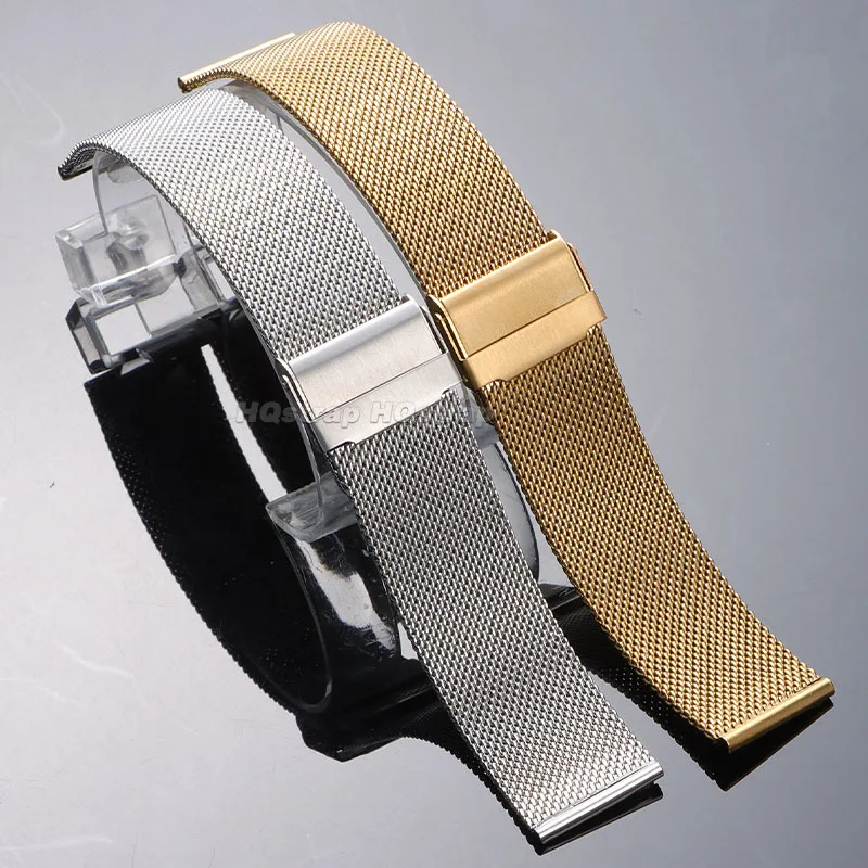 Sleek Milanese Mesh Stainless Steel Quick Release Bracelet Strap