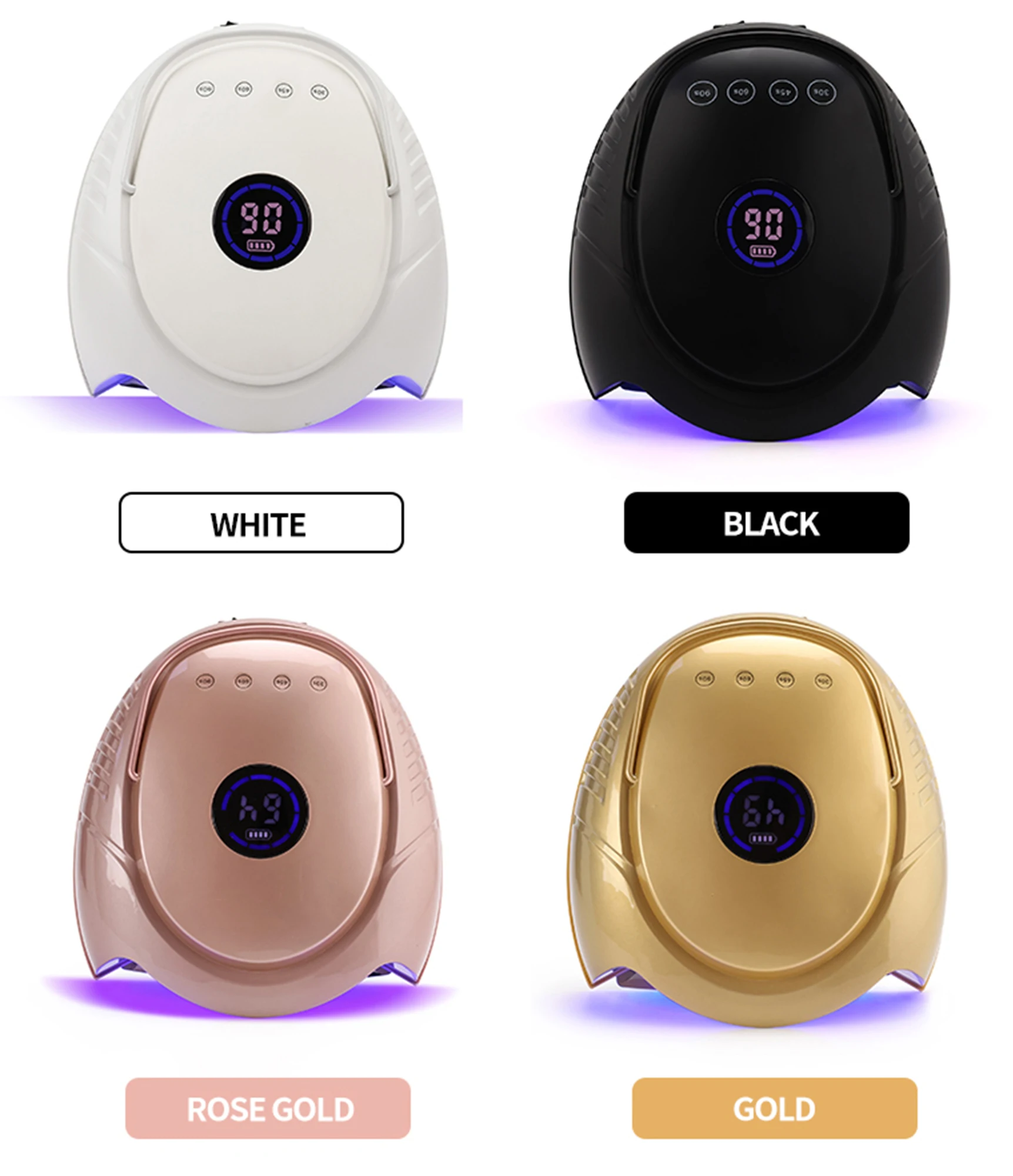 64W 무선 UV LED 네일 램프 매니큐어 충전식 프로스팅 네일 드라이어 경화 젤 폴리쉬 고출력 엄지 UV 라이트