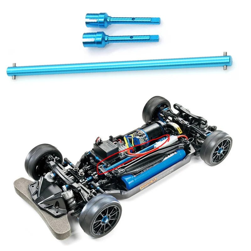 Tamiya TT02B/TT02 Upgrade Aluminum Main Shaft - 1pc Blue Replacement Part For RC Cars