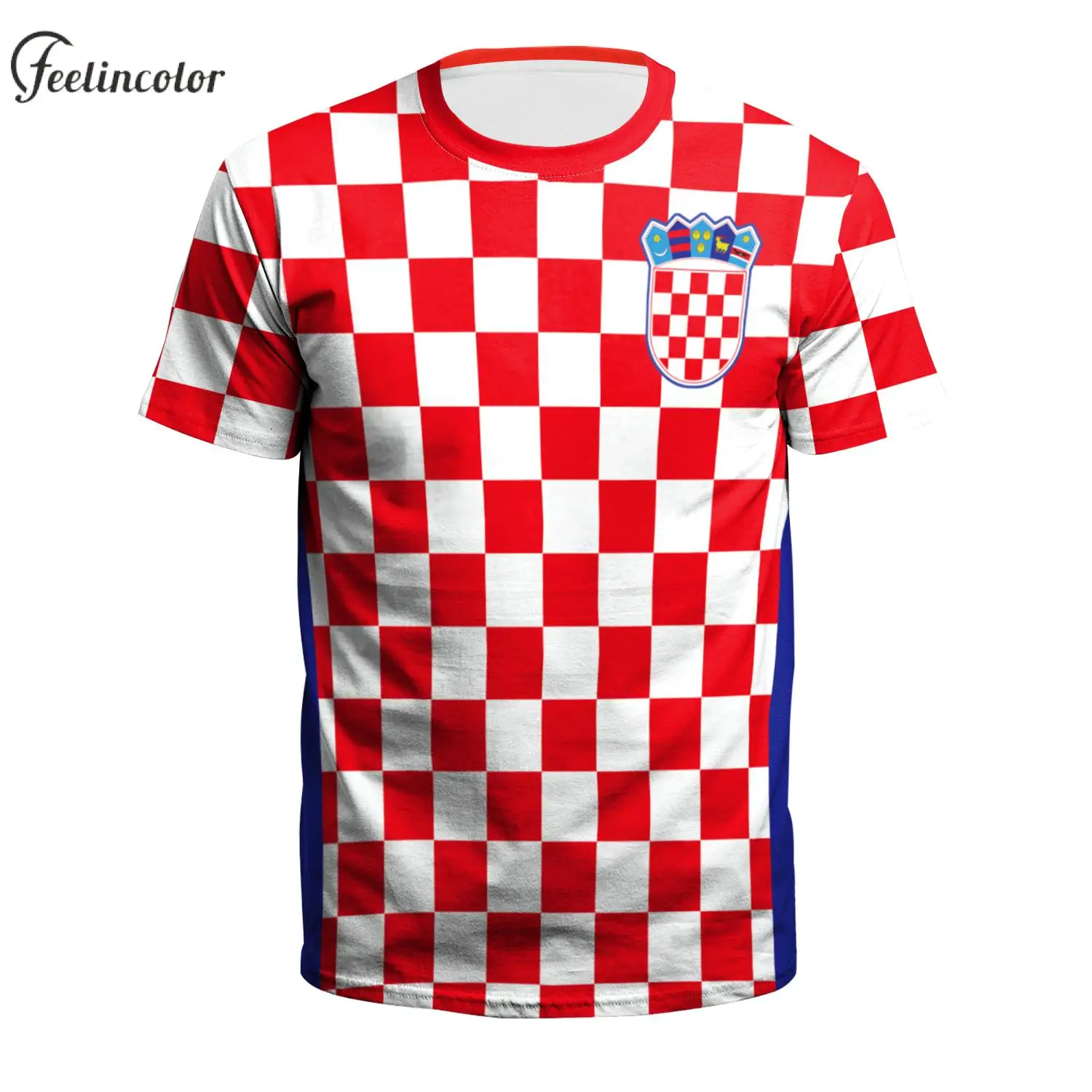 Футболка с Европейским кубком Хорватии для мужчин, футболки с флагом HR, модный топ для футбола 18, футболки в красную белую клетку, одежда унисекс