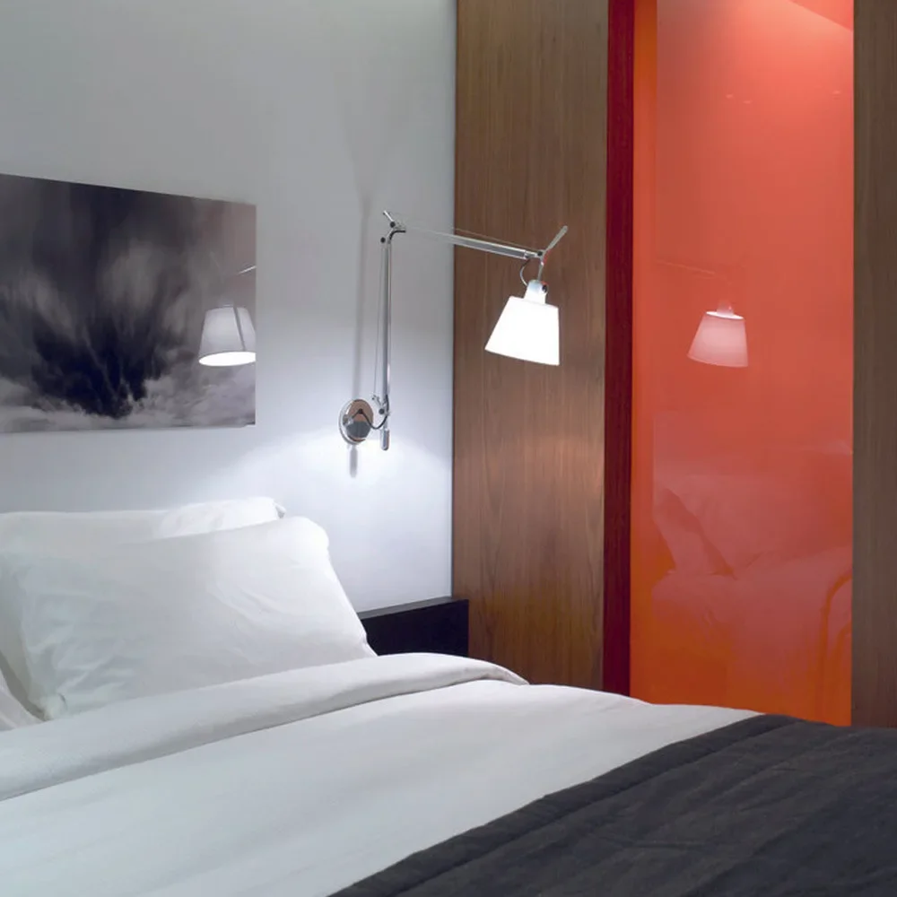 Nordic industrial style wall lamp, bedroom, bedside desk, reading, folding, long rod, rocker arm, long arm LED wall lamp 4
