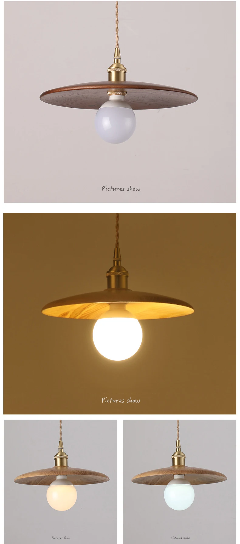 Nordic Solid Wood Pendant Light Bedside Dining Table Art Decorative Log Lamps Creative Restaurant Bar Tea Room Hanging Light E27