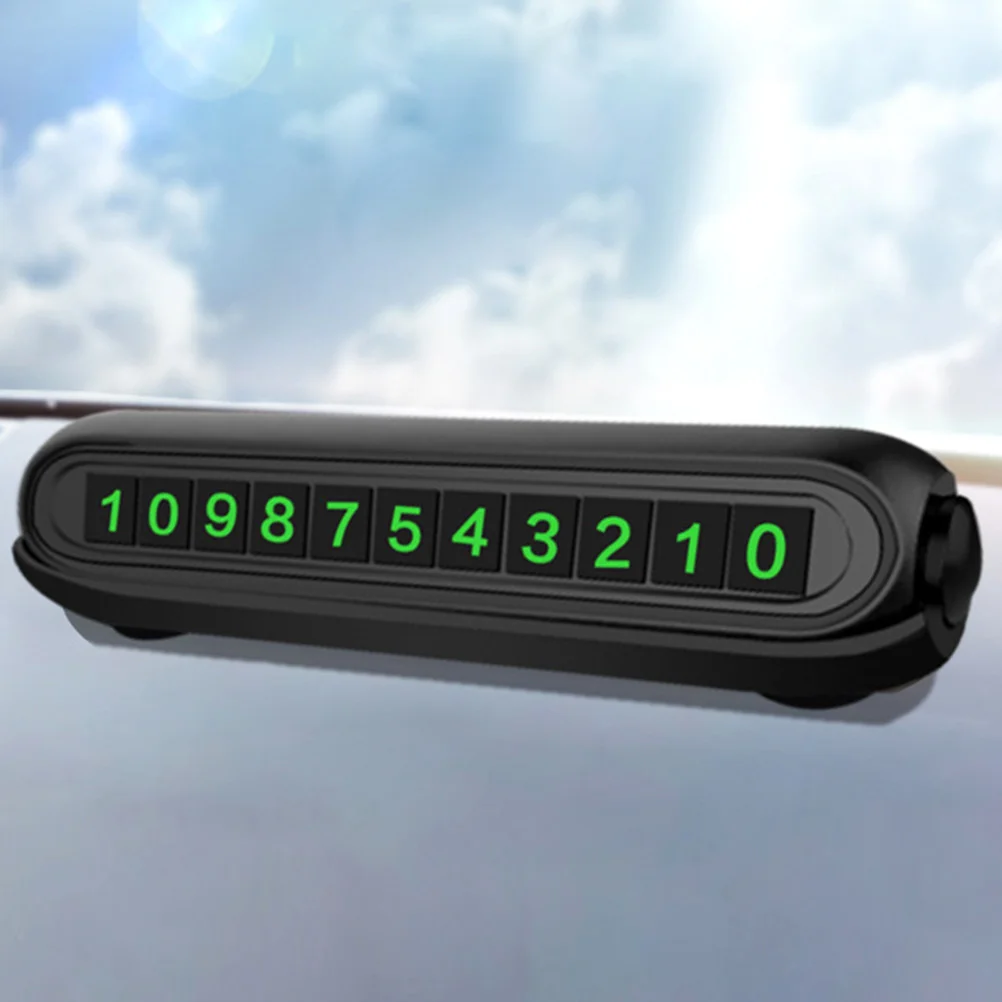 

2 Plate Temporary Car Parking With Night Luminous for Temporary Car Parking Telephone ( Black )