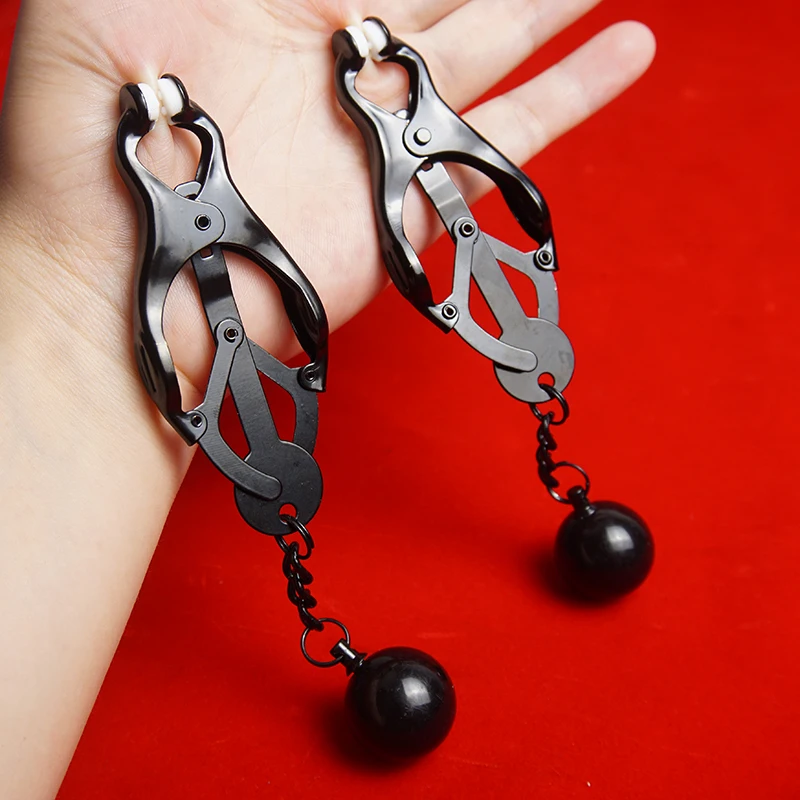 118G Japanese Clover Nipple Clamps Intense BDSM Metal Nipple Clips Weight Sex Toys for Couples Adult Games