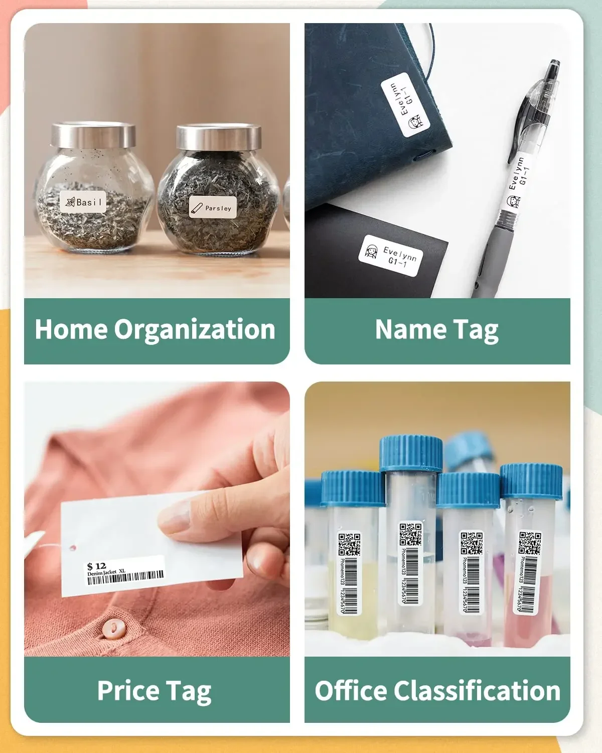 [3 rolls Get 50 off] Transparent Label Sticker Waterproof Thermal Label for Phomemo Q30 Q31 Q30S D30 Mini Thermal Label Printer