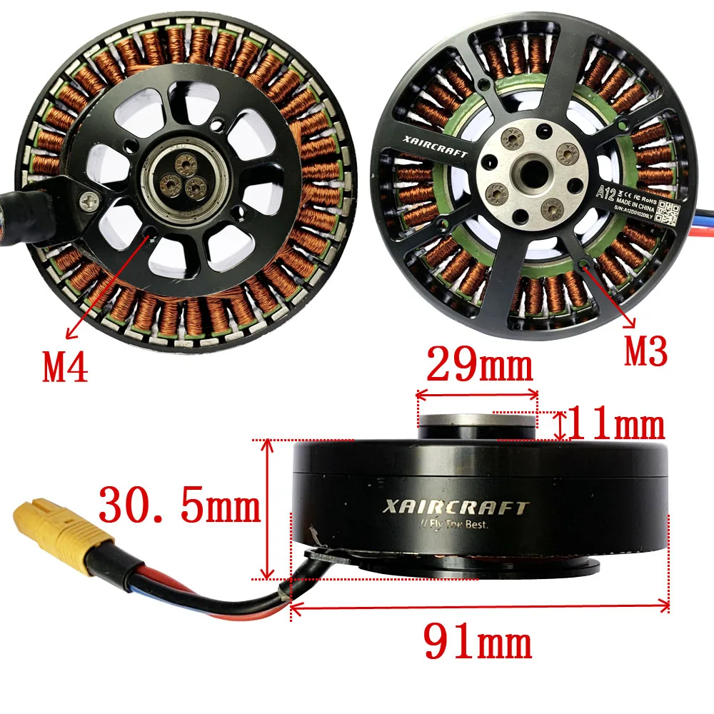 A12 (8318) Zwitserse Motor Borstelloze Outunner Motor Sterke Voeding Hoog Koppel Kv100 Borstelloze Motor