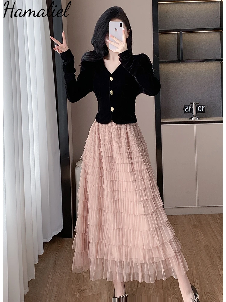 Skirt Coat For Formal Gown Autumn Elegant Black Velvet Short