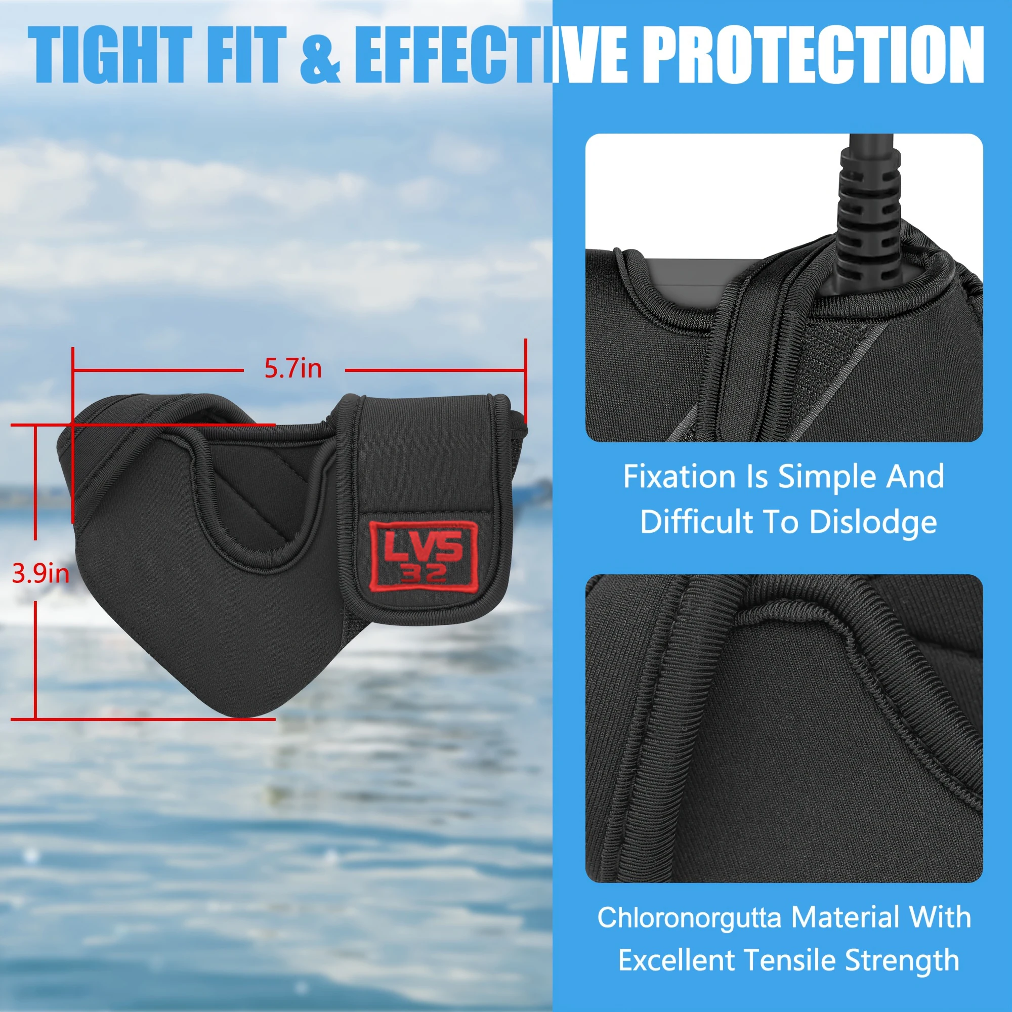 Garmin Transducer Cover Shockproof Case Heavy Duty Chloroprene Protector for Fishing/Boating Sonar Guard-Fit transducer cover