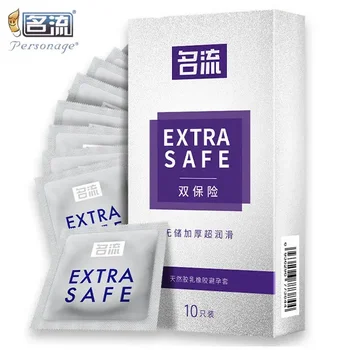 PERSONAGE Homosexual Special Condom 10Pieces Extra Safe Smooth Condoms for Gay Double Thickening Super Lubrication 1