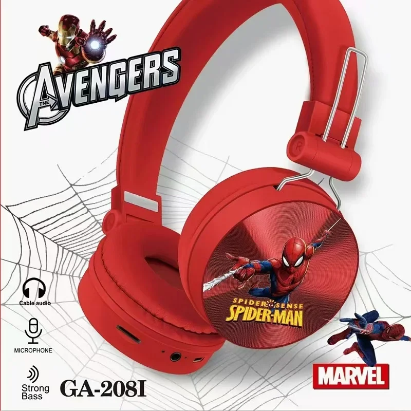 Disney Marvel Headphones Bluetooth Wireless Foldable Stereo Gaming Earphones Noise Reduction for Kids GA-208