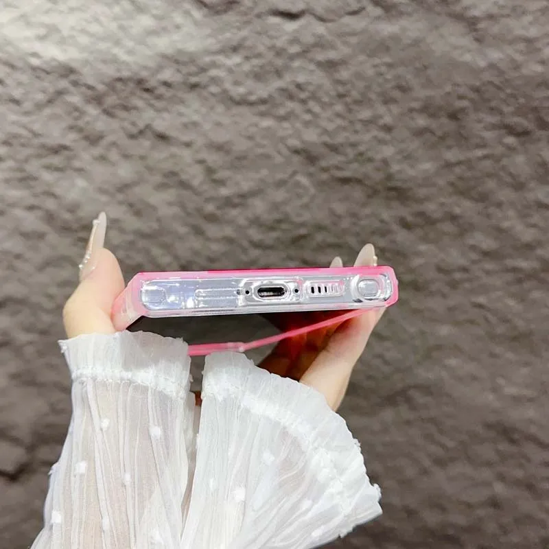 Creative Luminous Mobile Phone Case For Samsung Galaxy S24 S23 S22 S21 FE Plus ULTRA Soft Silicone Transparent Back Cover