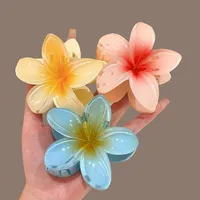 New Hawaiian Gradient Hair Clips Women Flower Hair Claws Shark Hairpins Vacation Beach Style Hairpins Hair Accessories - Image 3