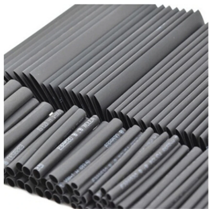 127pcs Black 7 Sizes Assorted Bagged flame-retardant Heat Shrinkable Tube Combination Sets Car Accessories