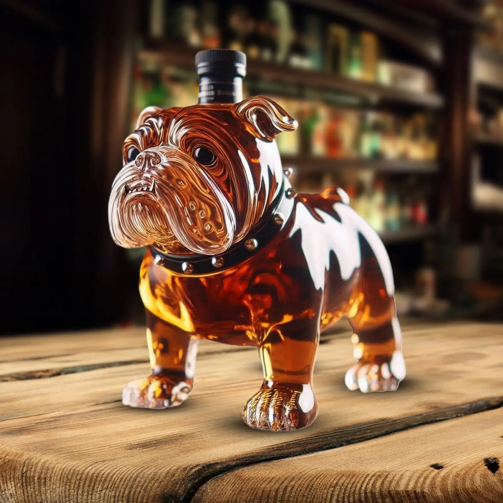Whiskey Bottle Dog Collectible Liquor Decanter Alcohol Decanter for Restaurants Shelves Collectible Liquor Bottle French Bulldog