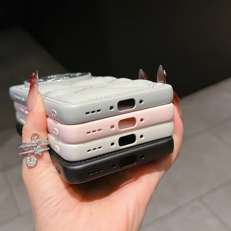 Kawaii Love Heart Leather Skin Case with Full Camera Lens Protection