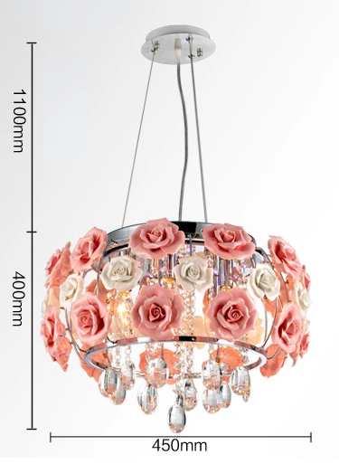 Pink chandelier
