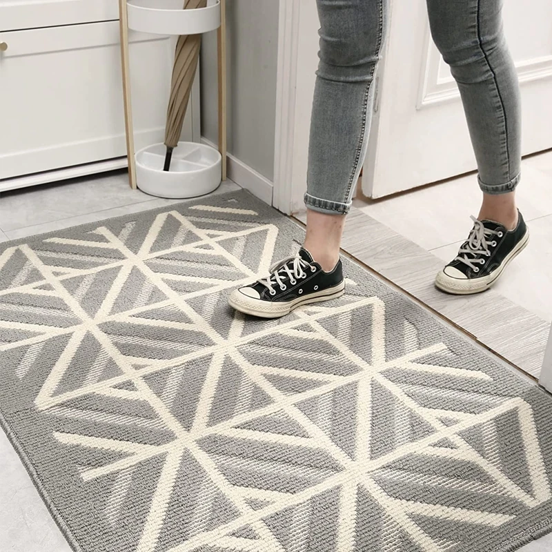 

Inyahome Non Slip Resist Dirt Low Profile Absorbent Inside Entry Door Floor Mat for Home Entrance Rugs Outside Door Mat Entryway