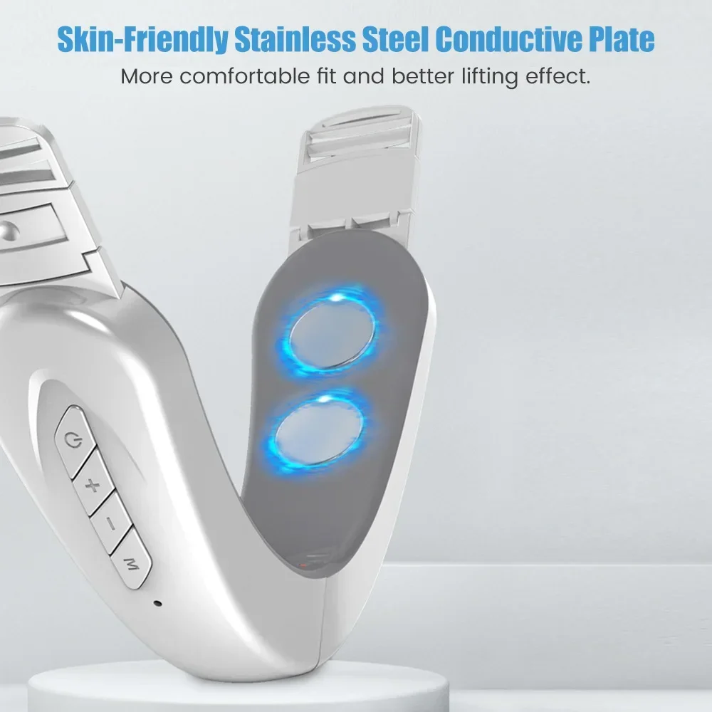 Face Slimming Massager Electric V-face Device LED Photon Therapy Microcurrent Skin Tightening Double Chin Remover EMS