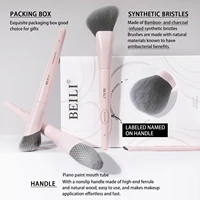 BEILI 12/15 PCS Professional Makeup Brushes Sets Vegan Premium Cosmetics Tool Kakubi Podwer Angled Contour Blush Eyeshadow Brush 5