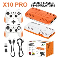 Nouvelle console de jeu vidéo 4K X10 PRO 128 Go 2026 avec jeux 3D intégrés, 50K jeux, plus de 40 émulateurs, jeux rétro et deux manettes 2.4G 2
