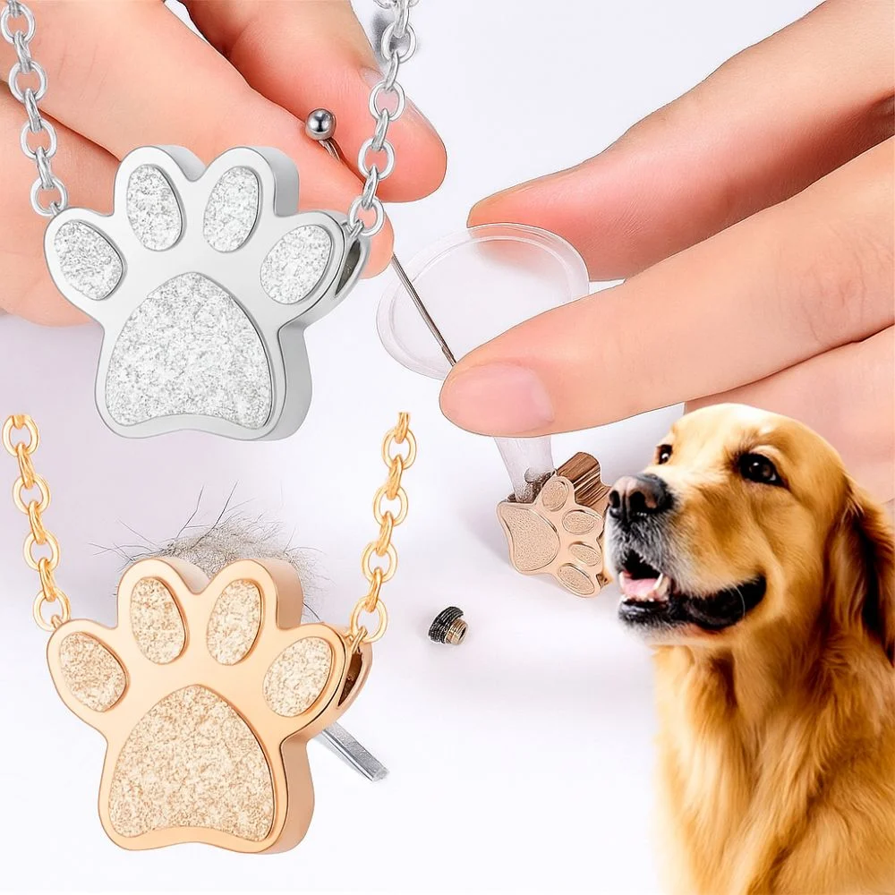 Pet Paw Print Urn Necklace 2