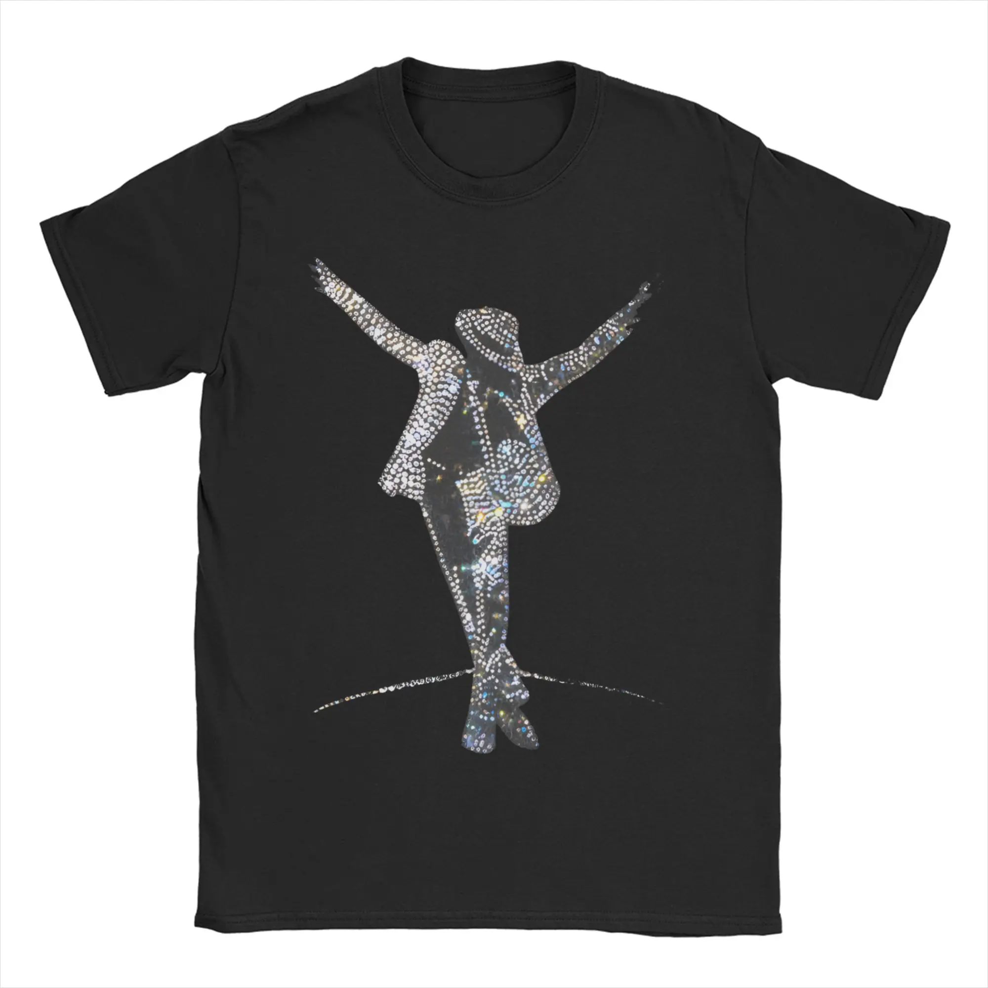 MJ King of Pop Legende MJ-Liebhaber T-Shirts für Männer und Frauen Vintage Tee-Shirt O-Ausschnitt T-Shirt 100% Baumwolle Grafikbedruckte Kleidung