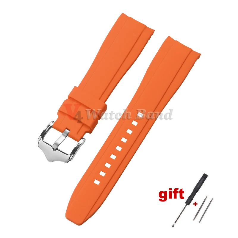 Curved End Rubber Watch Strap - Universal 20mm/22mm Wrist Band
