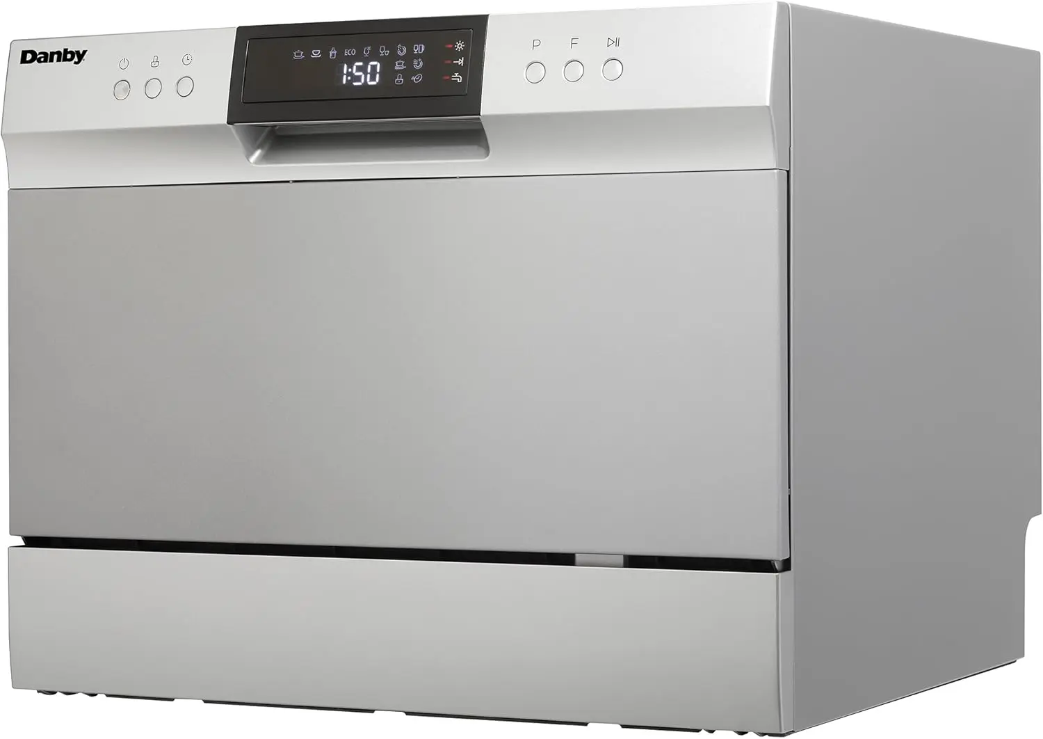 DDW631SDB Countertop Dishwasher with 6 place Settings and Silverware Basket LED Display Energy Star