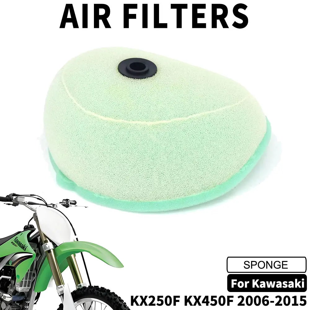 Motorcycle Air Filter Cleaner Intake Sponge For Kawasaki KX250F KX450F KX KXF 250 450 F 250F 450F 2006-2015