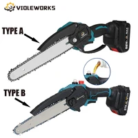 8 Inch Brushless Electric Cordless Chain Saw Handheld Rechargeable Pruning Wood Power Tool For Makita 18V Battery By VIOLEWORKS 2