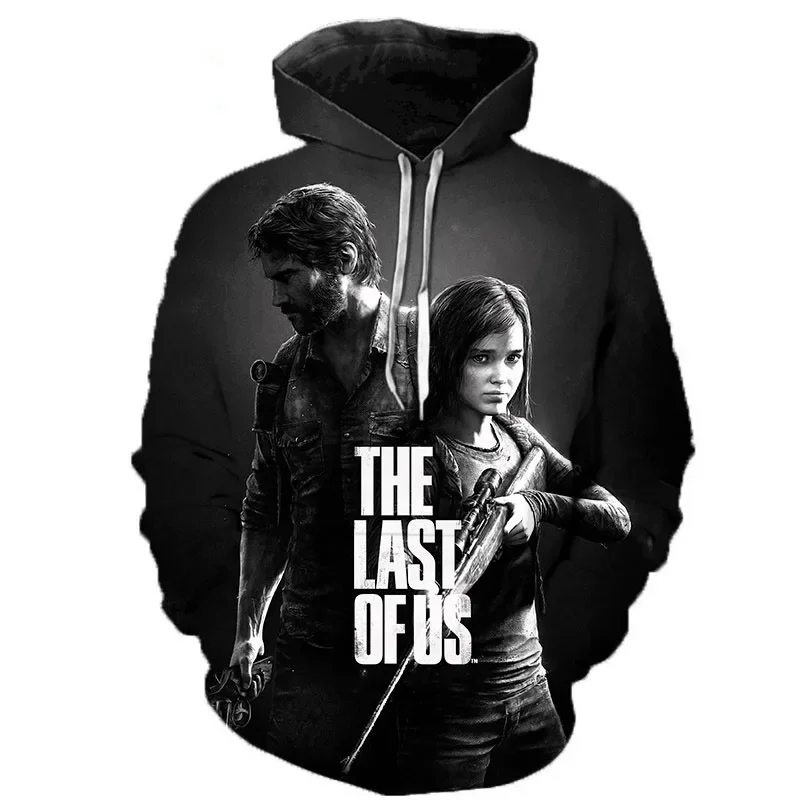 thumbnail image 1 of Sudadera con capucha vintage para hombre, con estampado 3D de la película The Last of Us, jersey de manga larga para otoño, ropa deportiva de hip hop pop de moda urbana, 1 of 5