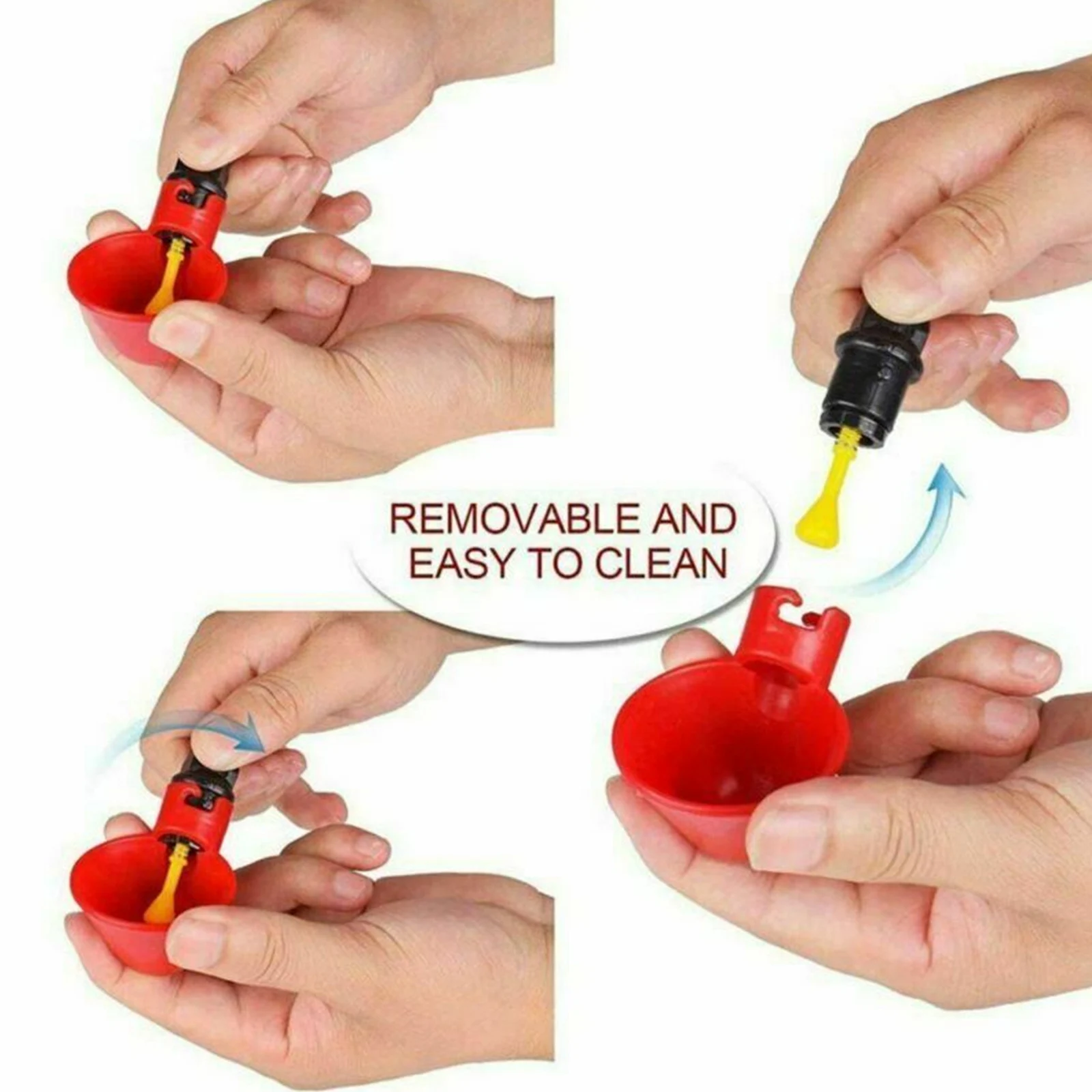Description Picture 5 of itemAreyourshop 4PCS Water Drinking Cups Chicken Watering Automatic Poultry Feeding Drinkers