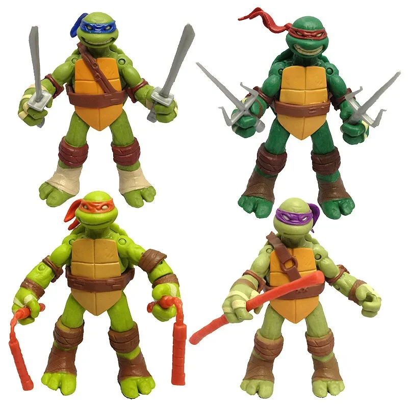 

4pcs/Set Teenage Mutant Ninja Turtles Action Figure Film Edition TMNT Movable Model Toys