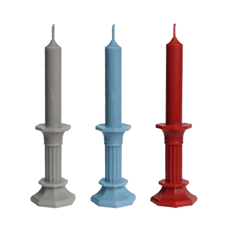 

Plastic Mold Octagonal Scented Candlestick Mould for Christmas Wedding Dinner DIY Making Dropship