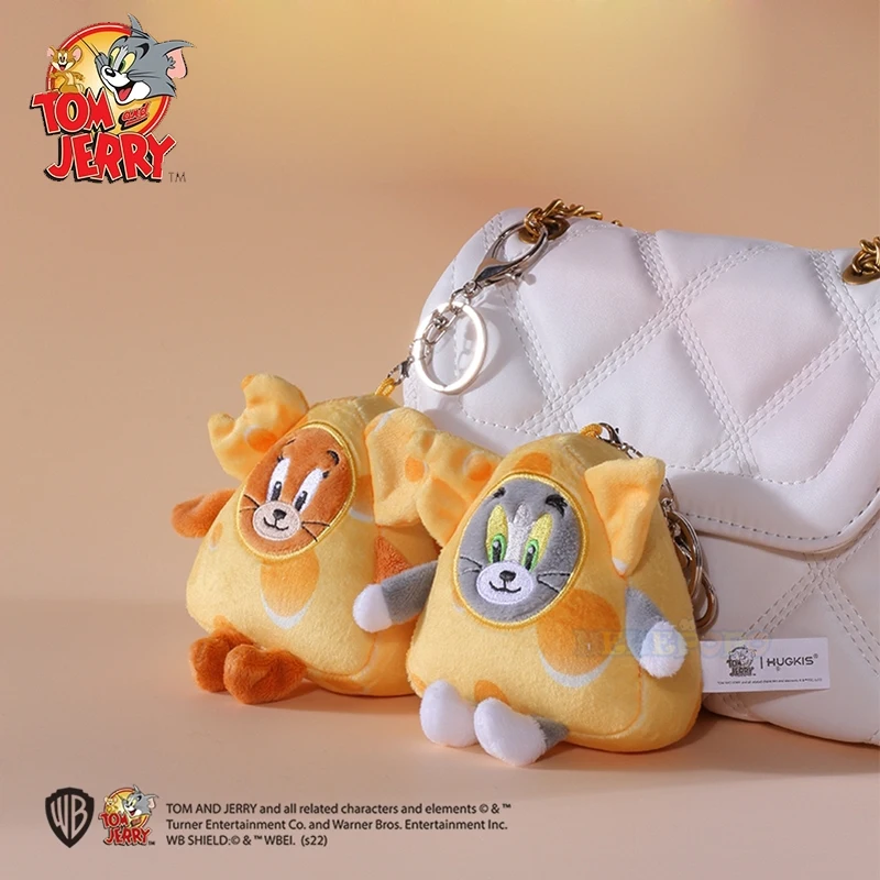 Cartoon Tom And Jerry Peluche Portachiavi Giocattolo Anime Figura Formaggio Tom Cat Jerry Mouse Ciondolo Portachiavi Farcito Bambola Giocattoli Per Re